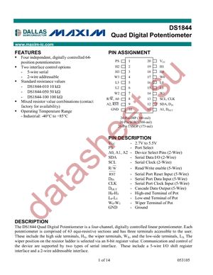 DS1844S-010+ datasheet  